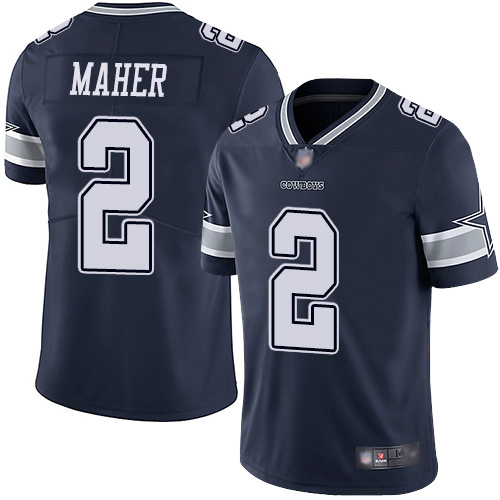 Men Dallas Cowboys Limited Navy Blue Brett Maher Home #2 Vapor Untouchable NFL Jersey